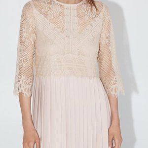 contrasting pleated dress zara